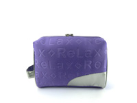 Purple cosmetic bag